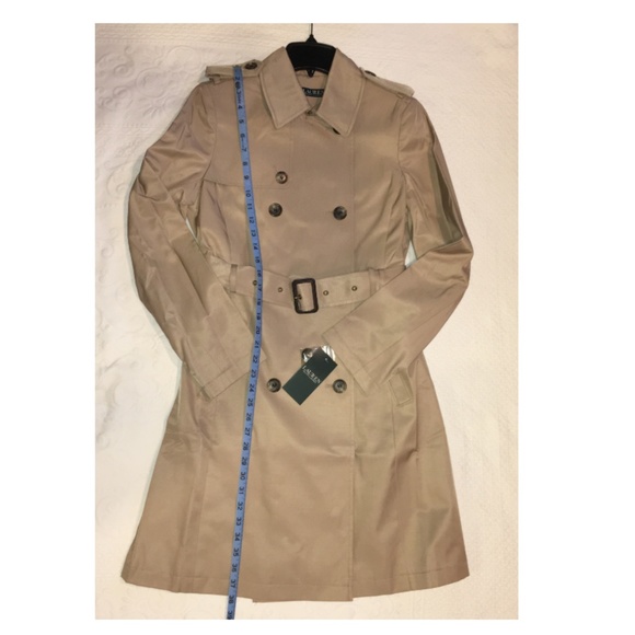NEW Lauren Ralph Lauren Straight Trench Coat Sz S - Picture 5 of 7